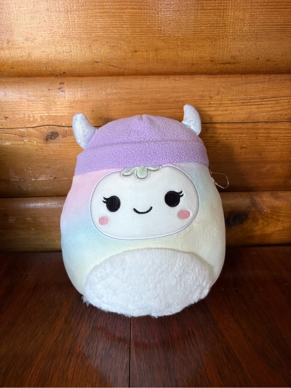 Squishmallows Josephine the Yeti Purple Beanie Plush 8–9” Rainbow